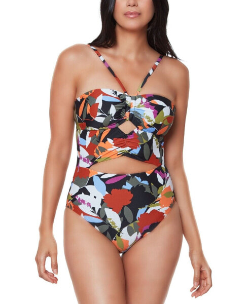 Bar Iii 284805 Women's Bandeau Cutout One-Piece Swimsuit, Size Medium