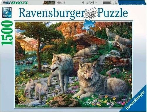 Ravensburger Puzzle 1500el Wiosenne wilki 165988 RAVENSBURGER