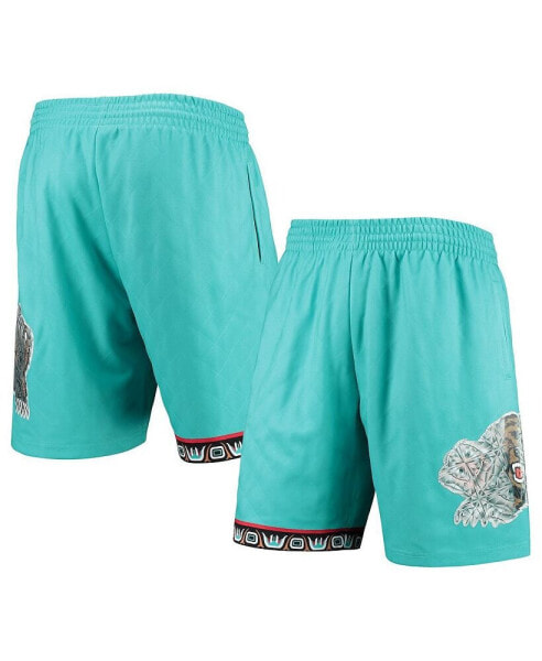 Men's Turquoise Vancouver Grizzlies 1996 Hardwood Classics 75th Anniversary Swingman Shorts