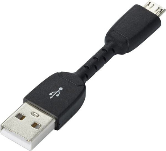 Renkforce RF-4260171, 0.05 m, USB A, Micro-USB B, USB 2.0, 480 Mbit/s, Black