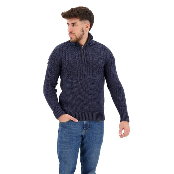 SUPERDRY Vintage Jacob Henley Half Zip Sweater