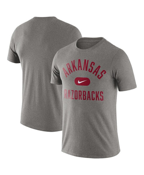 Men's Heathe Arkansas Razorbacks Team Arch T-Shirt