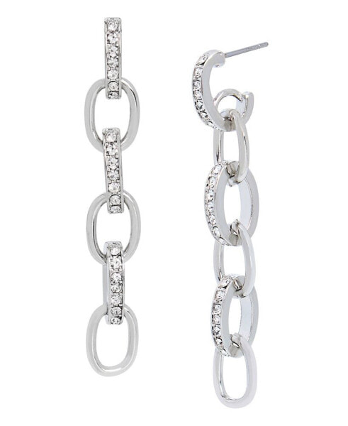 Faux Stone Chain Link Linear Earrings