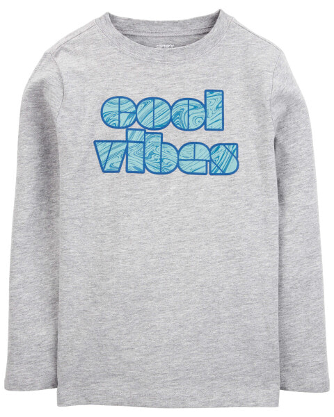 Kid Cool Vibes Long-Sleeve Tee - Grey XS