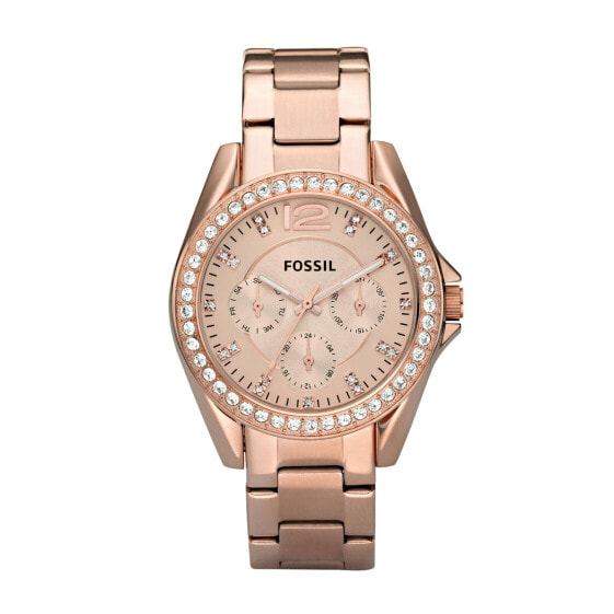 Fossil Riley Women's Watch with Crystal Accents and Stainless Steel Bracelet ...