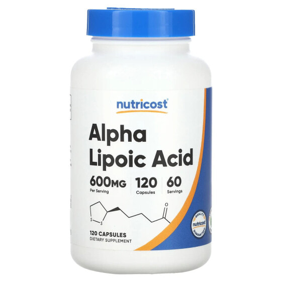 Антиоксидант Nutricost Alpha Lipoic Acid, 600 мг, 120 капсул (300 мг на капсулу)