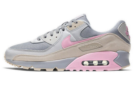 Кроссовки мужские Nike Air Max 90 серо-розовые