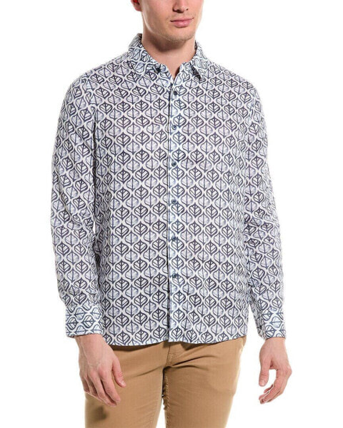 Рубашка Raffi Leaf Printed Linen  Men's