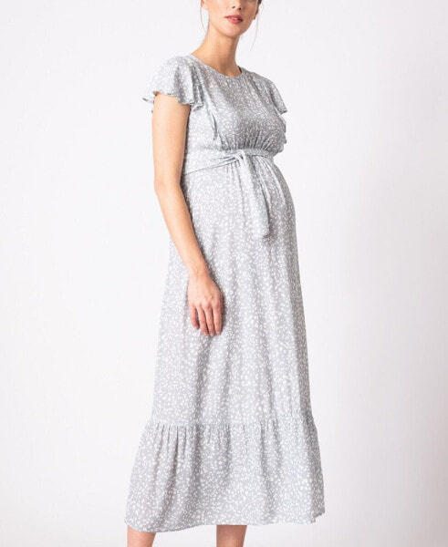 Women's Maternity Nursing Midi Dress