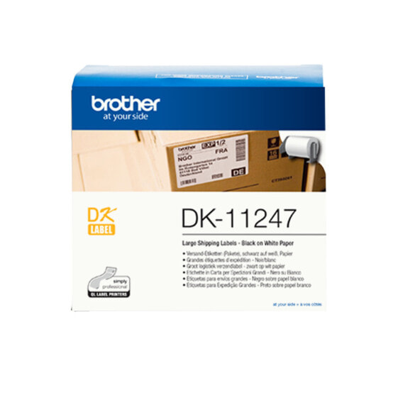 Brother DK-11247 - Black on white - 180 pc(s) - DK - Black - White - Direct thermal - Brother