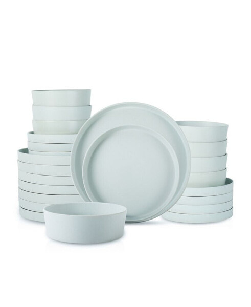 MODAN Stoneware 24 Pc. Dinnerware Set, Service for 8