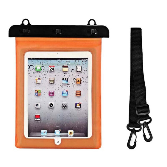 Чехол для планшета PVC водонепроницаемый с регулируемым ремнем Outdoor - оранжевый Hurtel Etui