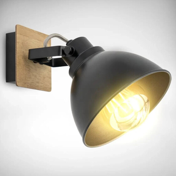 Design-Wandlampe Spot mit Holz