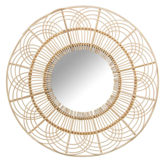 Wall mirror Alexandra House Living Rattan Natural Fibre 2 x 54 x 54 cm Circular