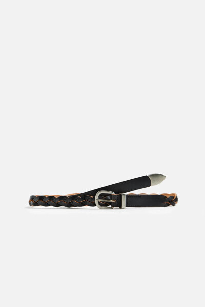 PLAITED LEATHER BELT