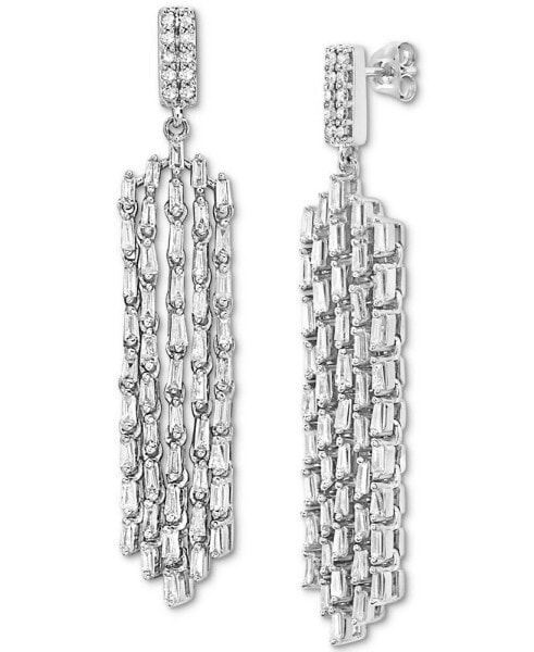 Diamond Multi-Chain Dangle Drop Earrings (1 ct. t.w.) in 10k White Gold