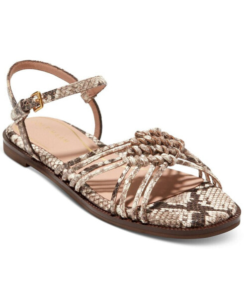 Women's Jitney Ankle-Strap Knotted Flat Sandals