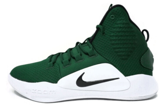Кроссовки баскетбольные Nike Hyperdunk X высокие мужские зелено-белые