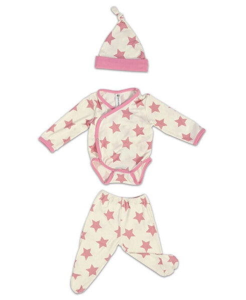 Пижама Earth Baby Outfitters Baby Girls Viscose from Bamboo Newborn Set.
