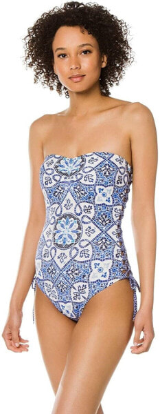 Michael Michael Kors Women's 236219 One-Piece Grecian Blue Swimsuit Size 4