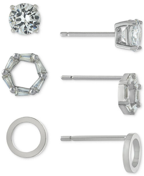 Серьги Giani Bernini 3-Pc Cubic Zirconia Stud