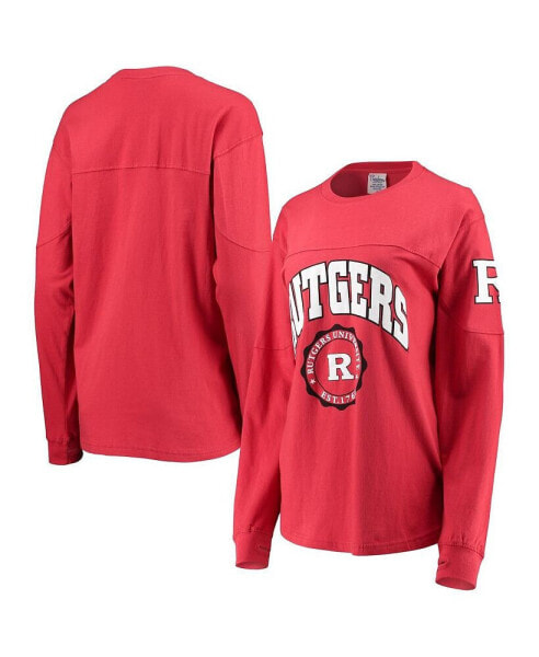 Women's Scarlet Rutgers Scarlet Knights Edith Long Sleeve T-shirt