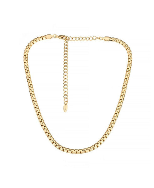 Single Rolo Chain 18K Gold Plated Necklace