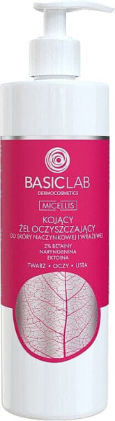 Beruhigendes Reinigungsgel für kapillare und empfindliche Haut - BasicLab Dermocosmetics Micellis 100 ml