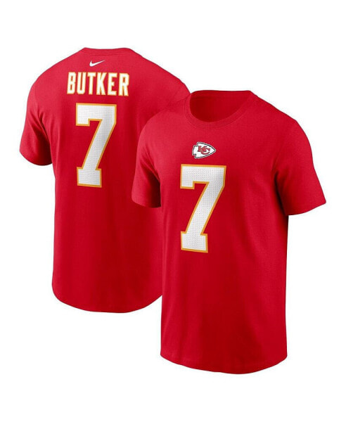 Men's Harrison Butker Red Kansas City Chiefs Name Number T-Shirt