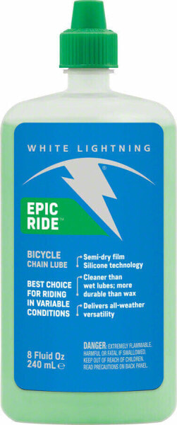 Смазка для цепи велосипеда White Lightning Epic Ride - 8 унций, Капля