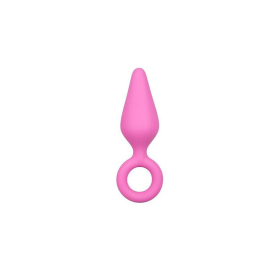 Анальная пробка EasyToys Розовая с петлей для вытаскивания - Маленькая