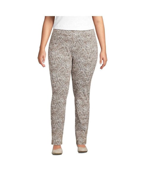 Plus Size Starfish Mid Rise Slim Leg Pants