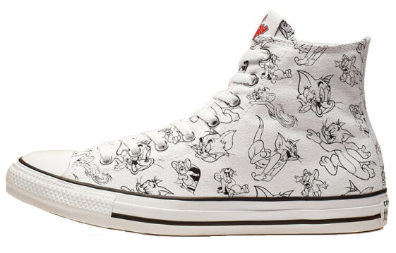 Кеды Converse Chuck Taylor All Star Tom and Jerry High Top белого цвета 165736C