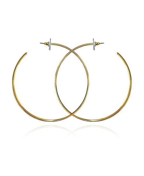 Gold-Tone Extra Large Open Hoop Earrings