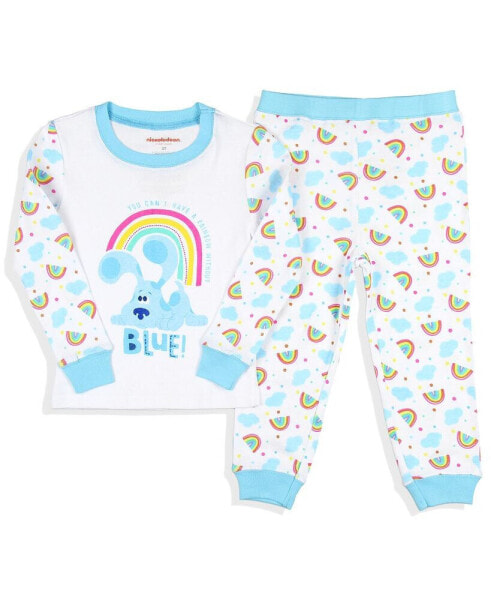 Toddler Boys Nickelodeon Rainbow Sleep Raglan Pajama Set