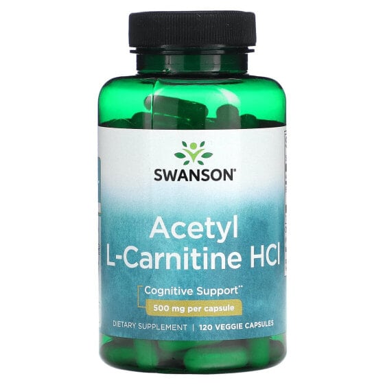 Аминокислоты Swanson Acetyl L-Carnitine HCl, 500 мг, 120 капсул