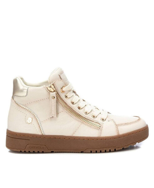 Carmela Collection Women's Leather High Top Sneakers By XTI