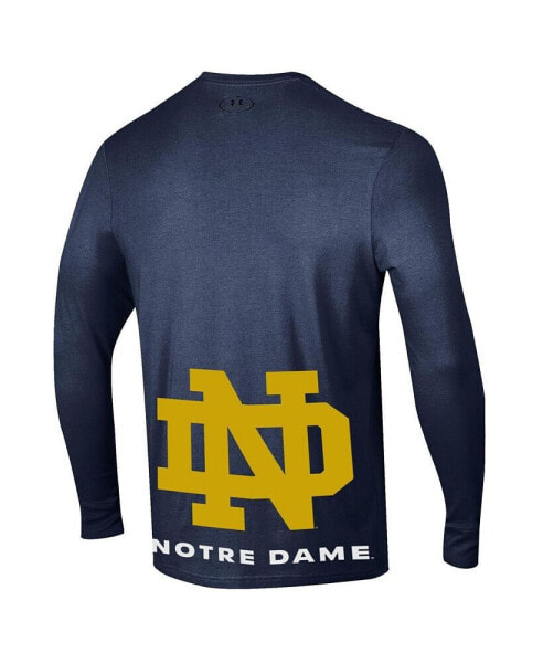 Men's and Women's Navy Notre Dame Fighting Irish 2024 On-Court Bench Unity Performance Long Sleeve T-shirt