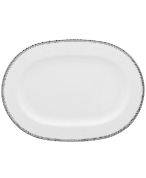 Whiteridge Platinum Oval Platter, 14"