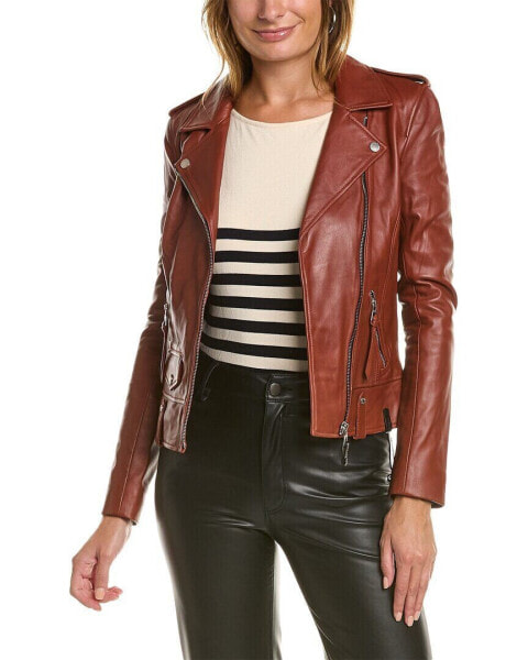 Rudsak Mergo Leather Jacket Women's Red Xs
