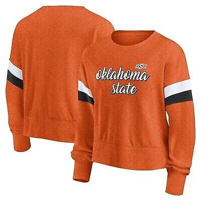 NCAA Oklahoma State Cowboys Women's Crew Neck Fleece Sweatshirt - L