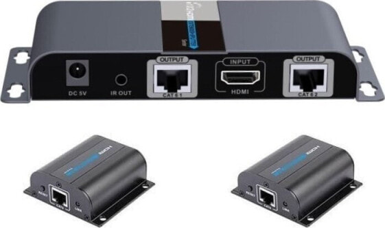 System przekazu sygnału AV Techly Techly HDMI 1x2 Extender/Splitter Set mit IR über RJ45 500m