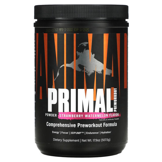 Предтренировочный комплекс Animal Primal Loaded, Фруктовый удар, 17.9 унций (507.5 г)