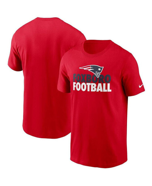 Men's Red New England Patriots Hometown Collection Foxboro T-shirt