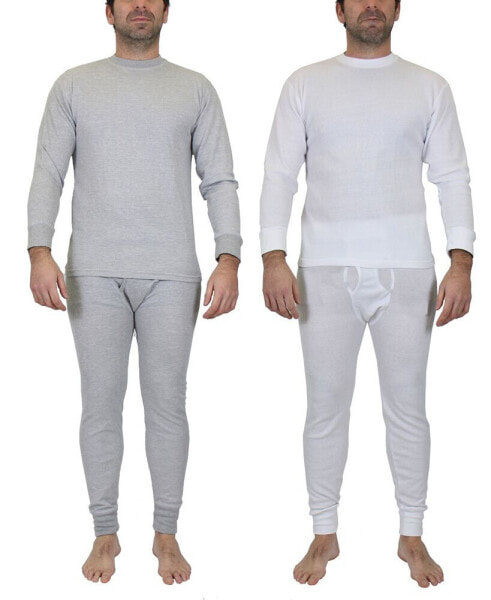 Men's Winter Thermal Top and Bottom, 4 Piece Set