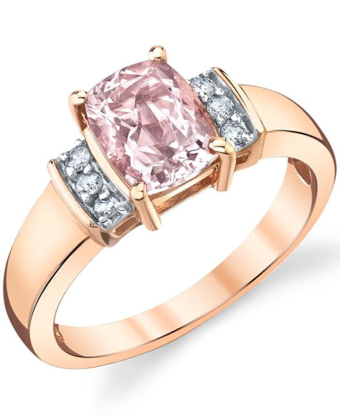 Morganite (1-3/8 ct. t.w.) & Diamond (1/10 ct. t.w.) Ring in 14k Rose Gold