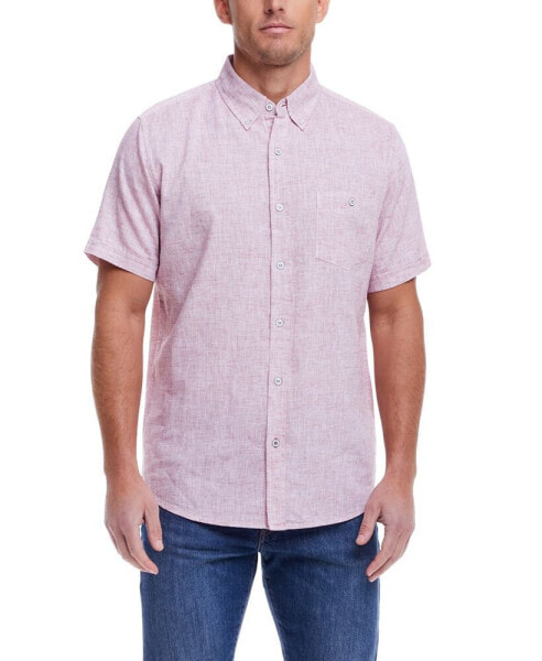 Men's Short Sleeve Solid Linen Cotton Shirt