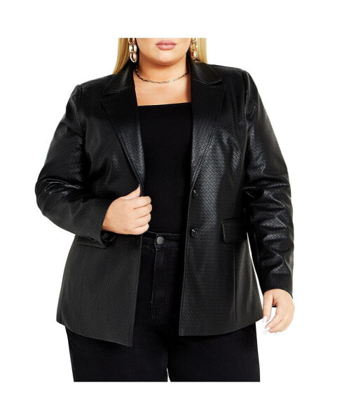 Plus Size Fallon Faux Leather Jacket