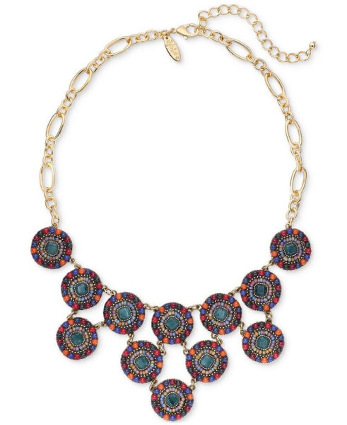 Style & Co beaded Circle Statement Necklace, 17" + 3" extender, Created for Macy's