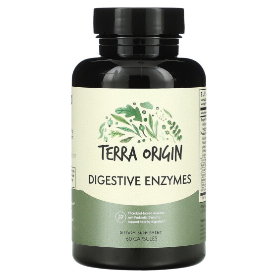Terra Origin, пищеварительные ферменты, 60 капсул